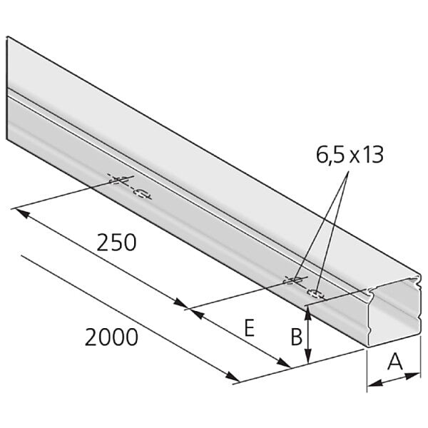 PFLITSCH Minikanal-Körper+Deckel L=2000mm PIK 60/60 S